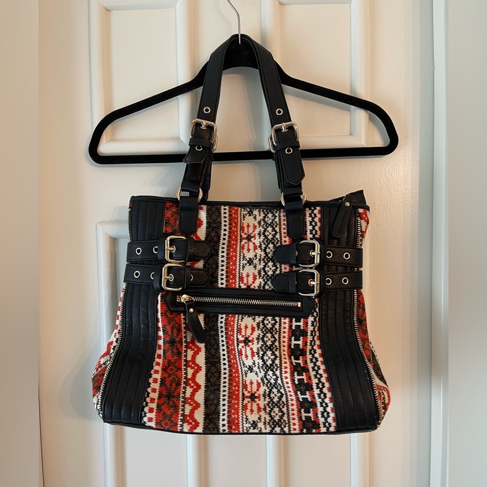 Melie Bianco Beautiful Textile Scarlet/Black Purse
